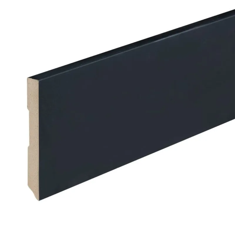 Folieplint plint 120x15 - Amsterdam zwart RAL 9005 Hoge Kwaliteit