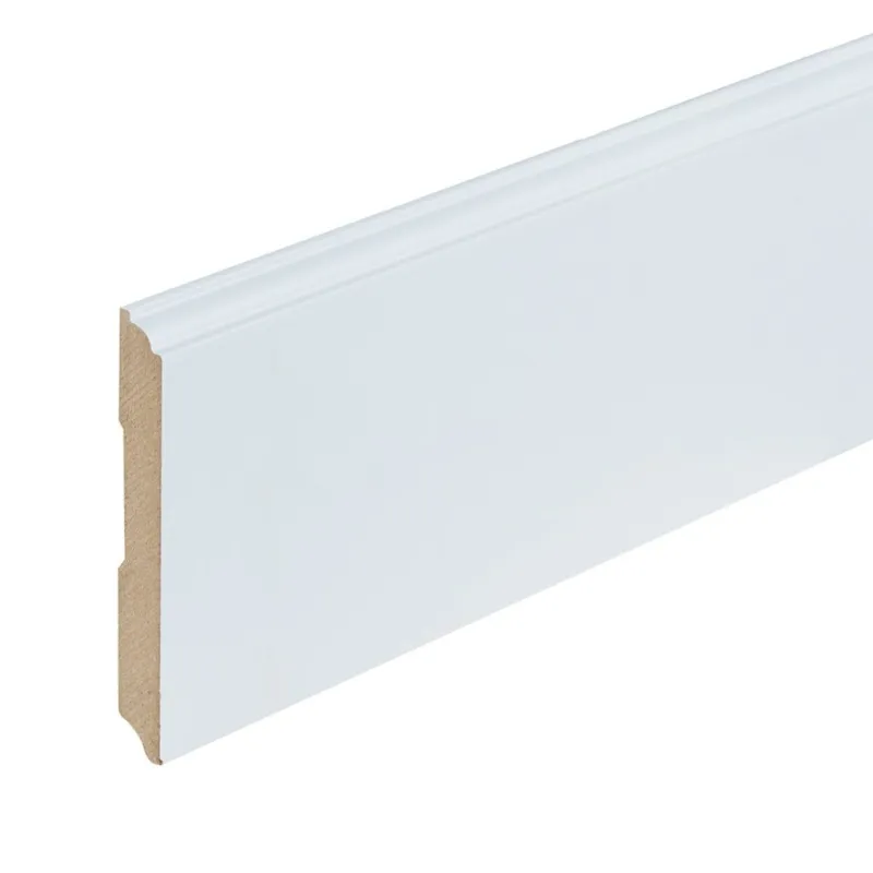 Direct Beschikbaar Folieplint plint 120x15 - Praag wit RAL 9010
