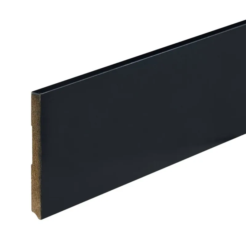 Op = Op Gelakte plint 120x12 - Amsterdam zwart RAL 9005