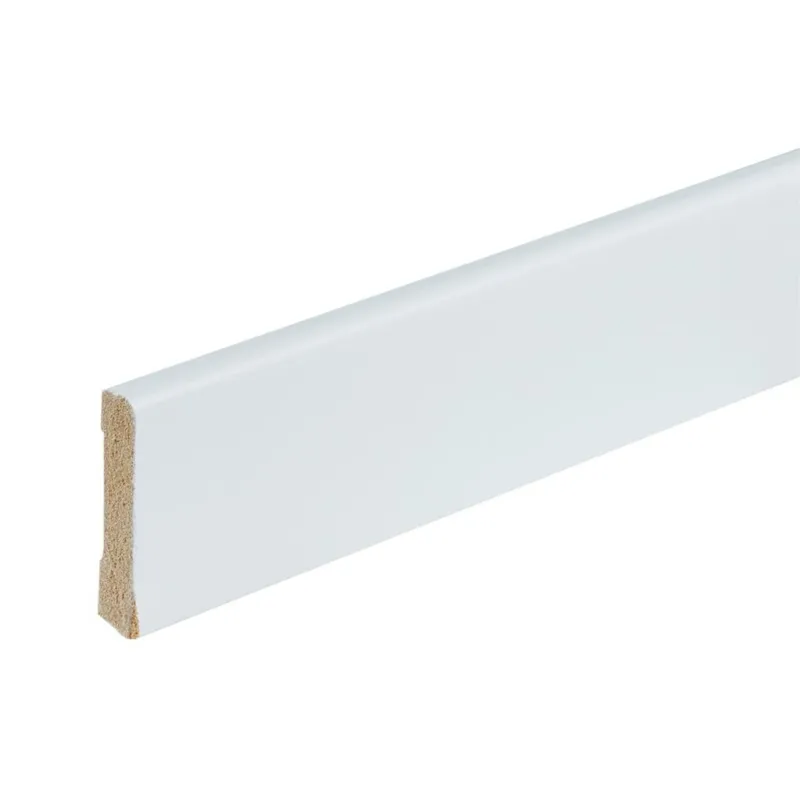 Gelakte plint 70x12 - Berlijn wit RAL 9010 Op = Op