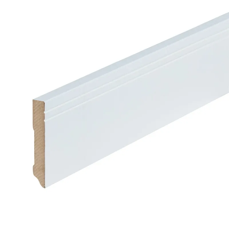 Actieprijs Gelakte plint 90x15 - Milaan wit RAL 9010