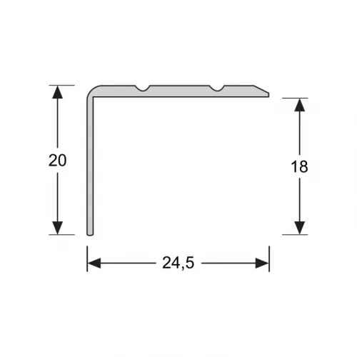 Hoeklijnprofiel zelfklevend 20mm - RVS - 1 mtr. Direct Beschikbaar