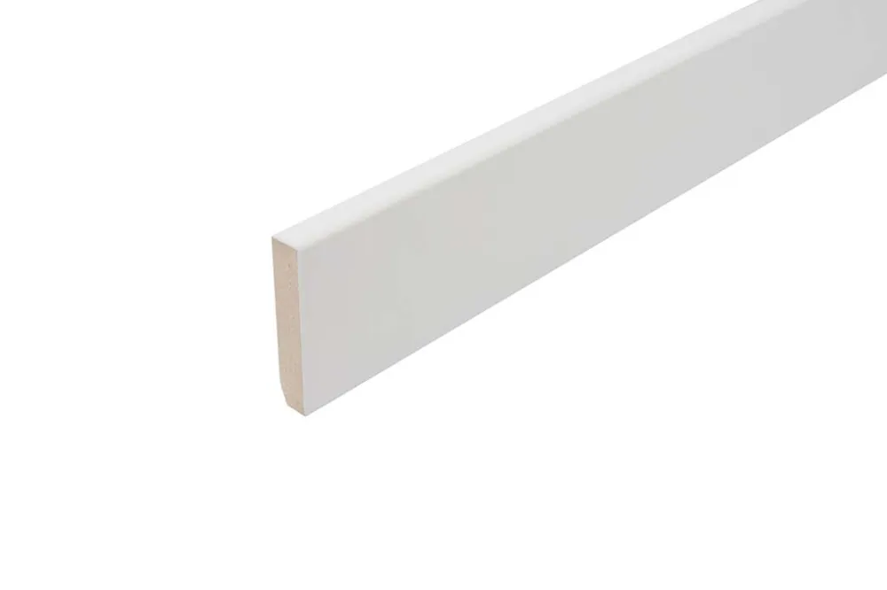 Stijlplint Blok Witfolie 12x58mm - lengte 240cm Favoriet