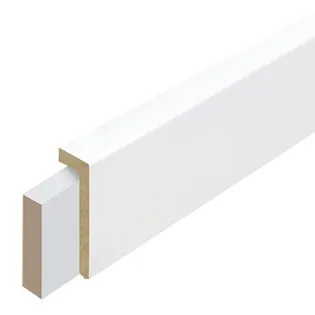 Stijlplint Overzet Witfolie 18x67mm - lengte 240cm Populair