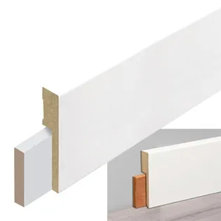 Merkproduct Stijlplint Blok Renovatie Witfolie 18x100mm - lengte 240cm