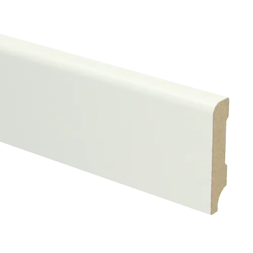 Rechtstreeks Van De Fabrikant MDF Koloniale plint 60x12 voorgelakt RAL9010 - lengte 240cm