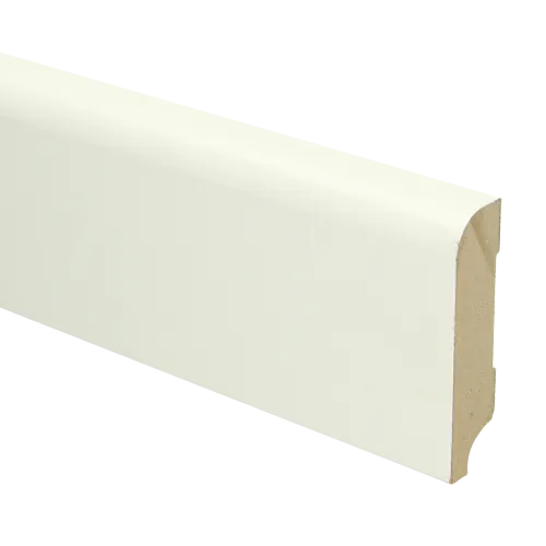 Korting MDF Koloniale plint 76x18 voorgelakt RAL9010 - lengte 240cm