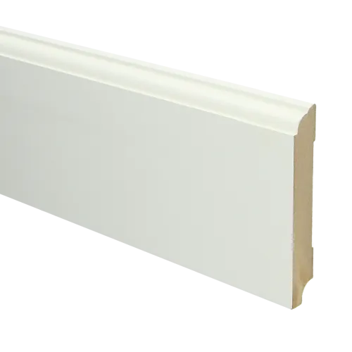 MDF Eigentijdse plint 115x18 voorgelakt RAL9010 - lengte 240cm Must-Have