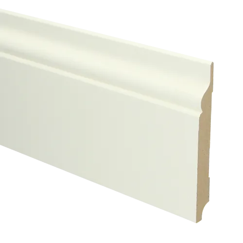 Goedkoop MDF Romantische plint 150x18 voorgelakt RAL9010 - lengte 240cm