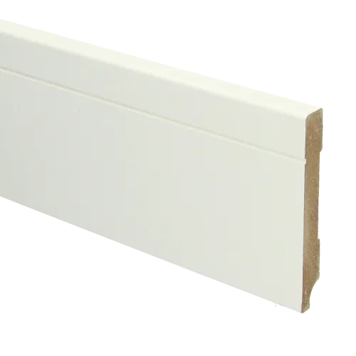 Merkproduct MDF Tijdloze plint 90x12 voorgelakt RAL9010 - lengte 240cm