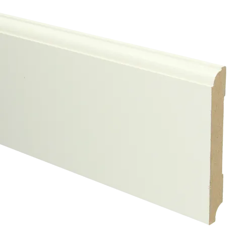 Tijdelijk Beschikbaar MDF Eigentijdse plint 120x15 voorgelakt RAL9010 - lengte 240cm