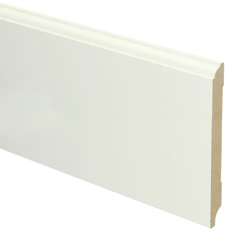 MDF Eigentijdse plint 120x12 voorgelakt RAL9010 - lengte 240cm Express Levering