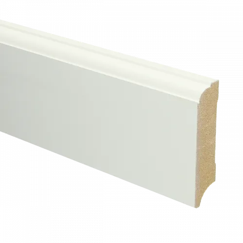 Nieuw MDF Eigentijdse plint 70x18 voorgelakt RAL9010 - lengte 240cm