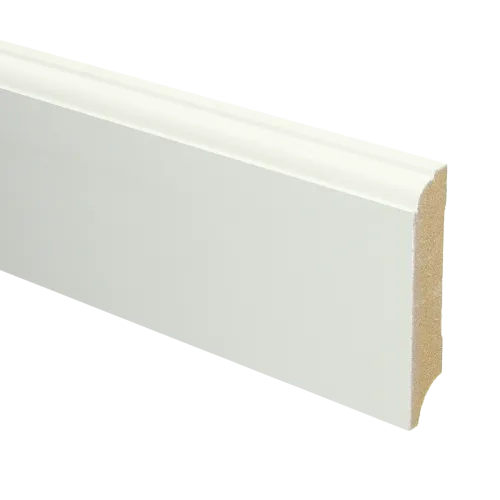 Premium MDF Eigentijdse plint 70x12 voorgelakt RAL9010 - lengte 240cm