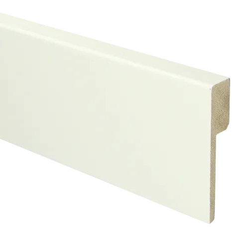 Gereduceerde Prijs MDF Renovatieplint modern 90x18 voorgelakt RAL9010 - lengte 240cm