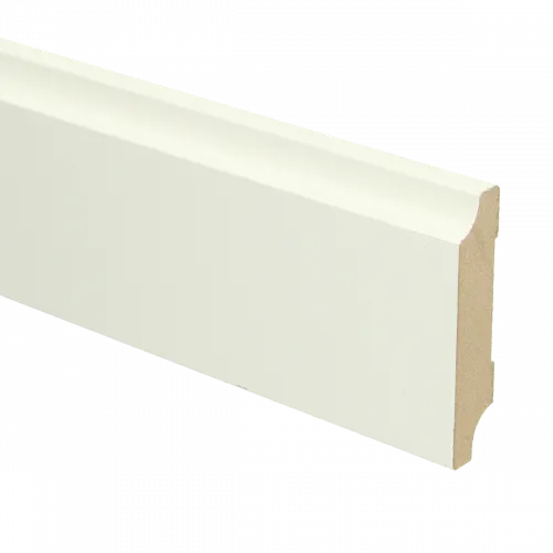 Bestseller MDF Retro plint 70x15 voorgelakt RAL9010 - lengte 240cm