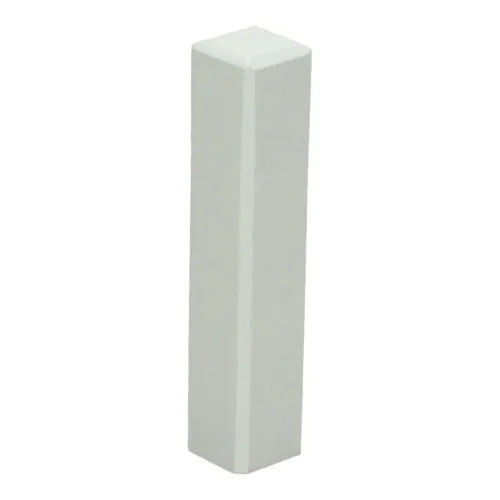 Hoek/eindstuk t.b.v. MDF plint 70x12 wit RAL 9010 Alleen Vandaag