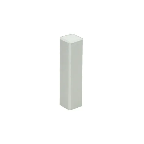 Populair Hoek/eindstuk t.b.v. MDF plint 70x15 wit RAL 9010