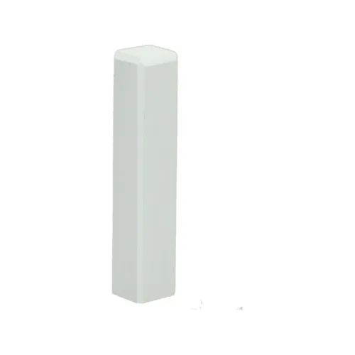 Hoek/eindstuk t.b.v. MDF plint 70x12 wit RAL9016 Fabrieksprijs