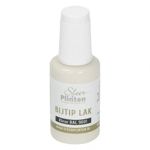Sfeerplinten bij-tip-lak RAL9001 - 20ml Finale Uitverkoop