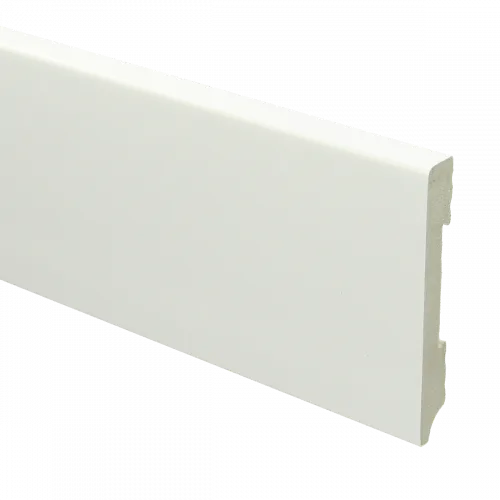 Watervaste kunststof Moderne plint 90x12 wit - lengte 240cm Seizoensaanbieding
