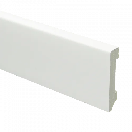 Finale Uitverkoop Watervaste kunststof Moderne plint 70x15 wit - lengte 240cm