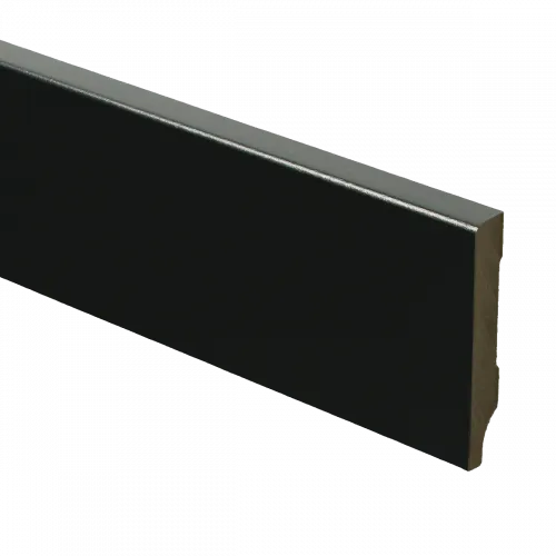 MDF Moderne plint 55x9 voorgelakt RAL9005 - lengte 240cm Rechtstreeks Van De Fabrikant