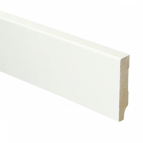 MDF Moderne plint 55x12 voorgelakt RAL9016 - lengte 240cm Rechtstreeks Van De Fabrikant