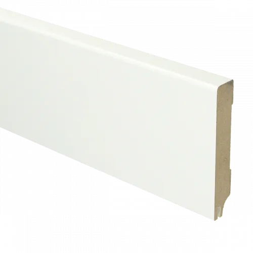 Bestseller MDF Moderne plint 90x15 voorgelakt RAL9016 + uitsparing - lengte 240cm