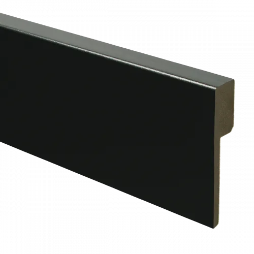 Speciale Aanbieding MDF Renovatieplint modern 90x18 voorgelakt RAL9005 - lengte 240cm