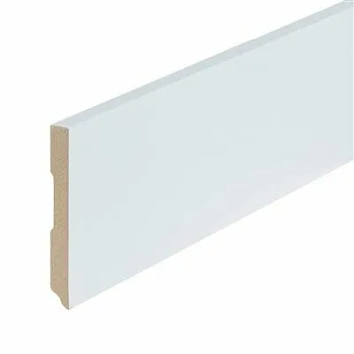 Lage Prijs Folieplint plint 120x12 - Amsterdam wit RAL 9010
