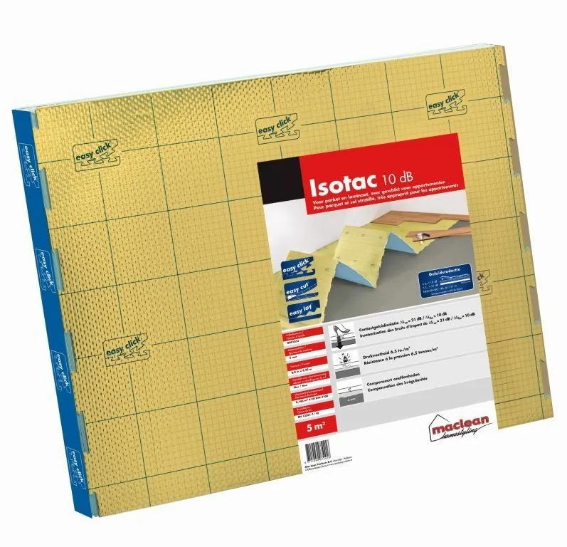 Express Levering Isotac 10dB gold dikte 5mm - 5m² (vouwplaat)