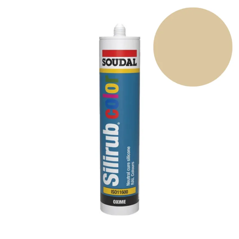 Soudal - Silirub Color Siliconenkit RAL 1014 - 300ml Finale Uitverkoop
