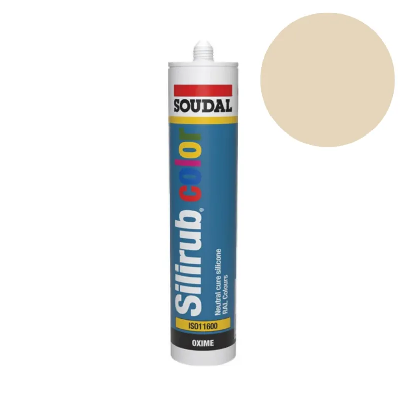 Soudal - Silirub Color Siliconenkit RAL 1015 - 300ml Gecertificeerd