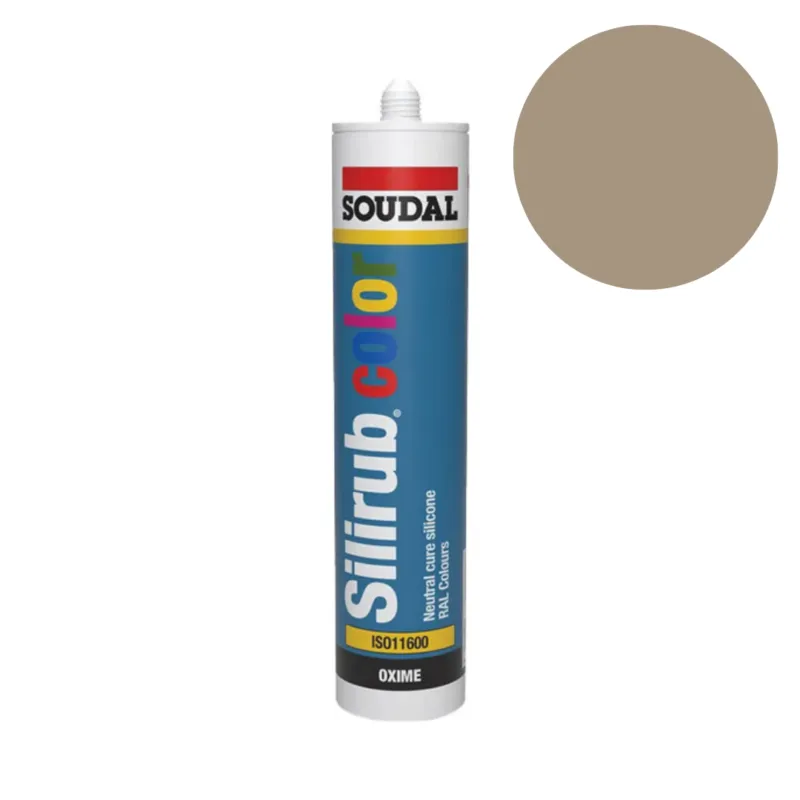 Soudal - Silirub Color Siliconenkit RAL 1019 - 300ml Betrouwbaar