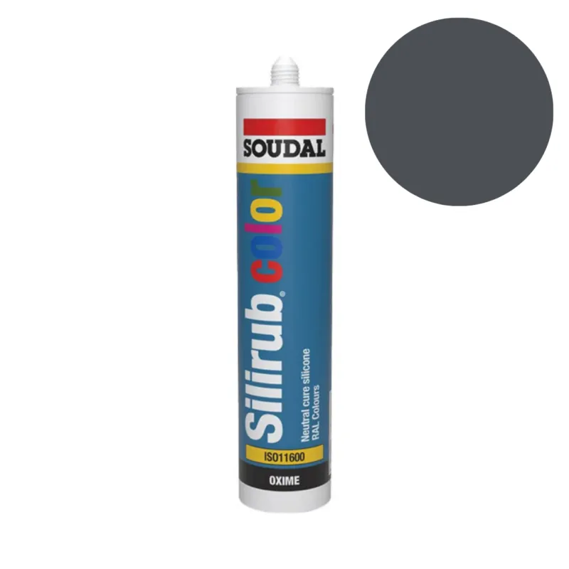 Direct Verzonden Soudal - Silirub Color Siliconenkit RAL 7016 - 300ml