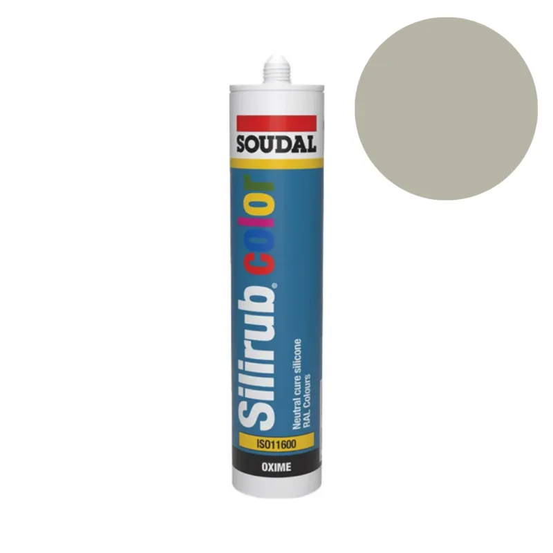Snelle Levering Soudal - Silirub Color Siliconenkit RAL 7032 - 300 ml