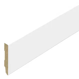 Betaalbaar Stijlplint Wit Gelakt model Blok 12x58mm - lengte 244cm