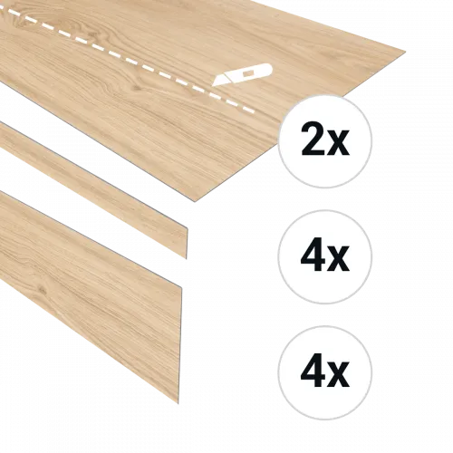 Gereduceerde Prijs Douwes Dekker - PVC complete traptreden set Crème Brûlée 152,4cm (PVC)