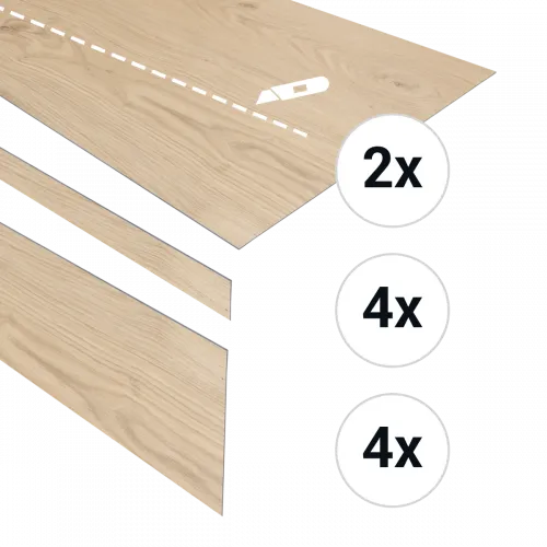 Express Levering Douwes Dekker - PVC complete traptreden set Panna Cotta 152,4cm (PVC)