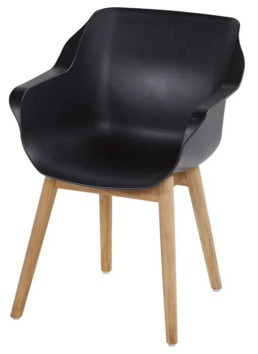 Hartman Sophie Studio Teak armstoel-Zwart Flitsaanbieding