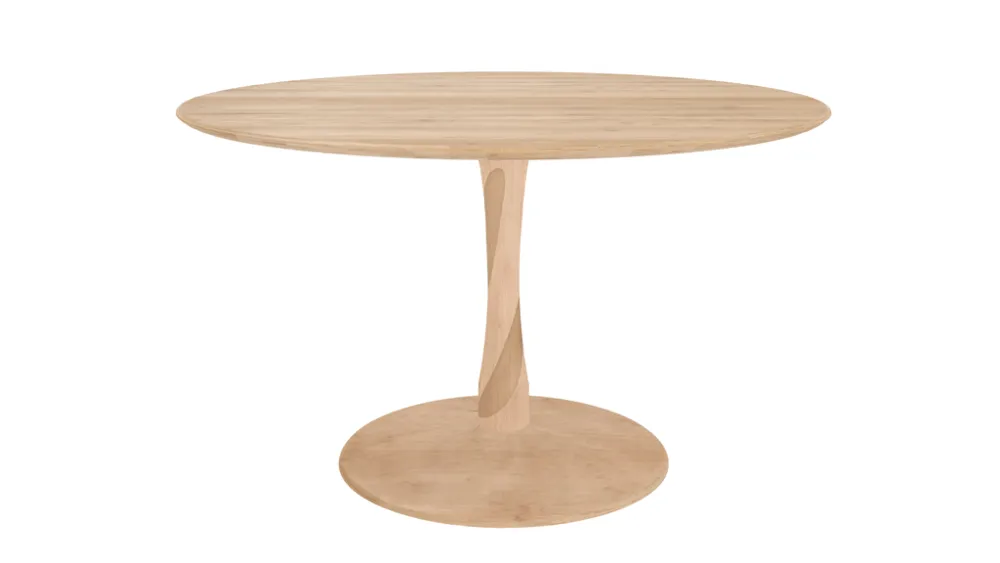 Speciale Aanbieding Ethnicraft Torsion eiken eettafel-∅ 127 cm