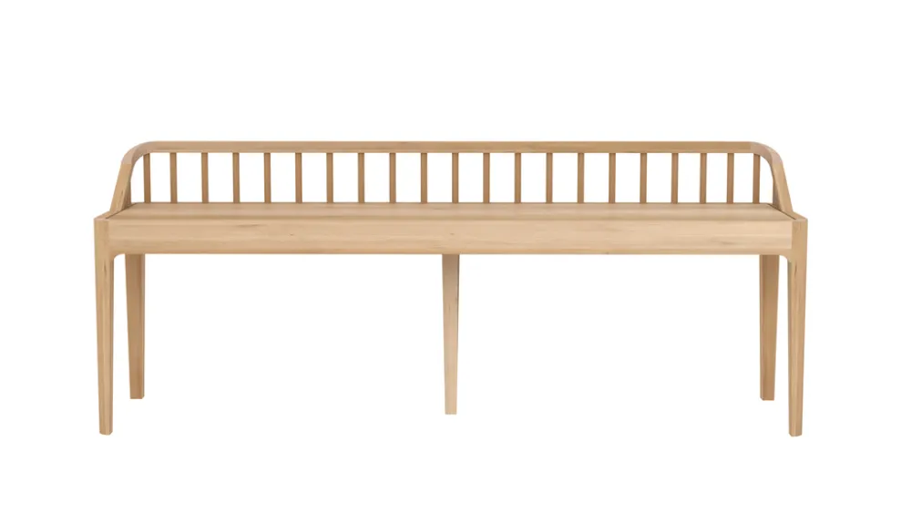 Merkproduct Ethnicraft Spindle Bench eiken bank