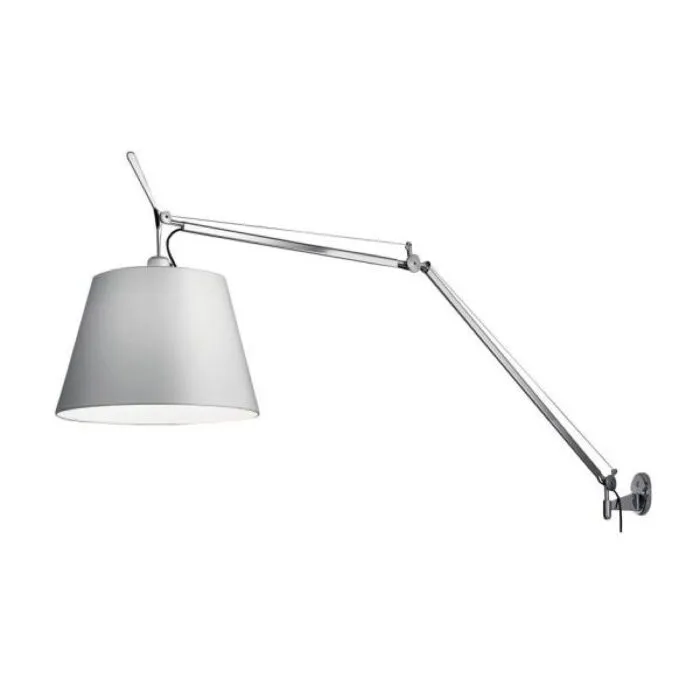 Flitsaanbieding Artemide Tolomeo Mega parete wandlamp met dimmer-Satijn grijs-Kap ∅42 cm