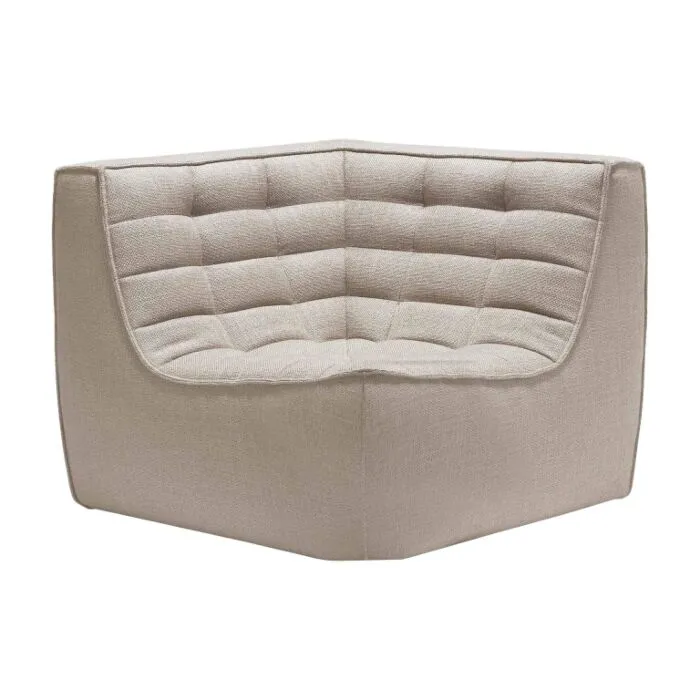 Ethnicraft N701 Sofa corner hoekdeel-Beige Direct Verzonden