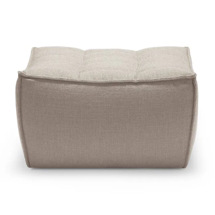 Ethnicraft N701 Sofa Footstool-Beige Direct Beschikbaar