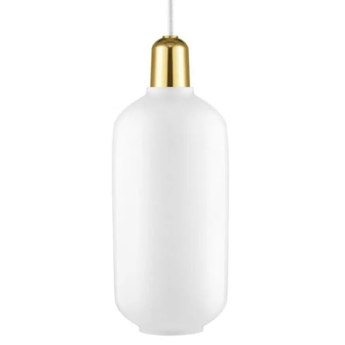 Laatste Versie Normann Copenhagen Amp Brass hanglamp large-Wit