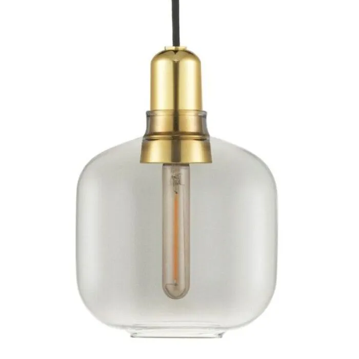 Bestel Nu Normann Copenhagen Amp Brass hanglamp small-Smoke