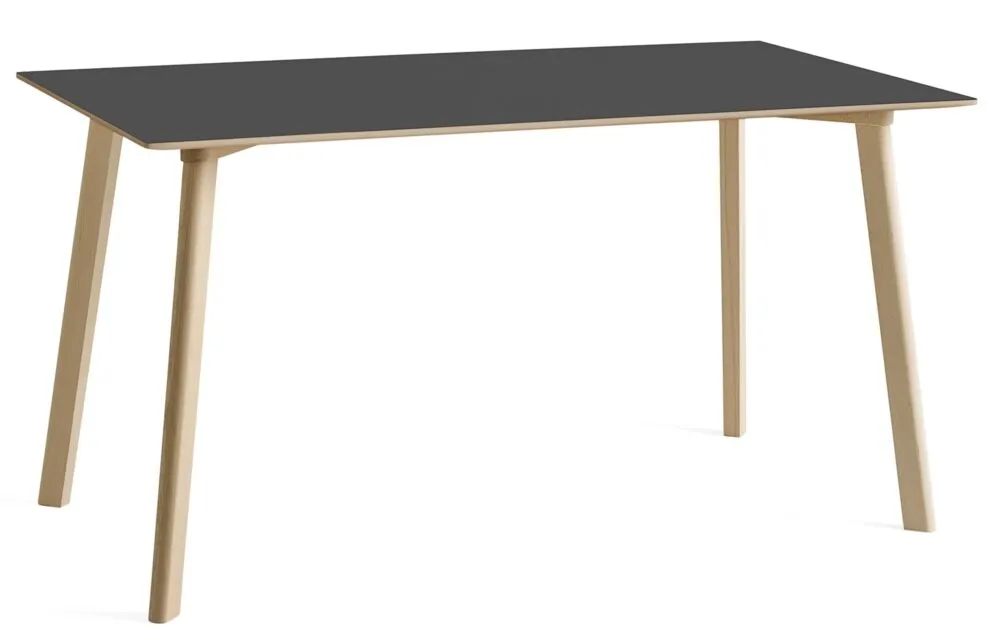 Hay CPH Deux 210 tafel 140x75 poten onbewerkt beuken-Stone grey Koopje