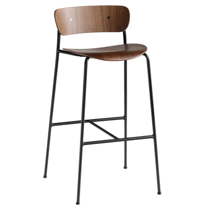 Lage Kosten &tradition Pavilion AV9 75 cm barkruk-Gelakt walnoten